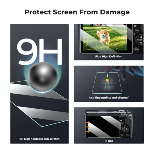 Image of VERTUS Premium Tempered Glass for Sony Digital Vlog Camera ZV 1 / Sony Alpha ZV-E10L, ZV-E10, ZVE10, Alpha ILCE-7M3 || Anti Scratch || Edge to Edge Protection || 9H Hardness Ultra HD (Pack of 2)