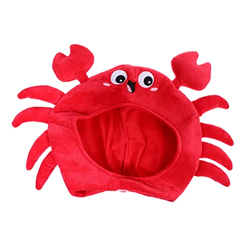 CONGARTENO 1pc Adorable Crab Shape Hat Funny Crab Headwear for Parties Cosplay Costume Accessories Unique and Comfortable -catching Party Headgear
