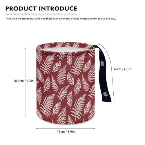Image of Hanging Car Garbage Bag Tropical Leaf Printed for Car Front Seat, Back Seat, Floor, Garbage Bin Decoration Portable Car Rubbish Bin