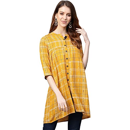 Image of anubhutee Women's Rayon Printed A-Line Kurti