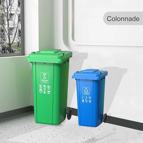 Cubo de basura comercial resistente con ruedas para zonas de exterior 8