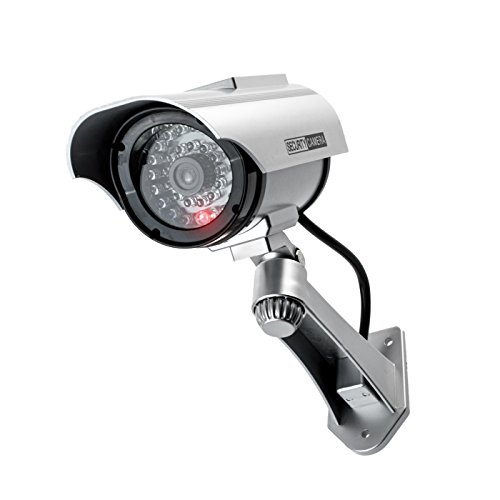 Preisvergleich Produktbild KOBERT GOODS Solar-Überwachsungskamera-Attrappe Style G7 Wasserdichte solarbetriebener CCTV-Dummy mit Blinkender IR-LED Fake-Kamera für den Innen- und Außenbereich mehr Sicherheit Zuhause