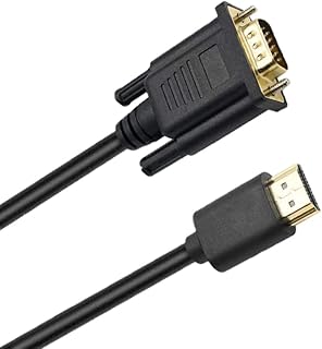 chammom HDMI to VGA, Gold-Plated HDMI to VGA (Male to Male) Cable (1080P 60Hz) Compatible with Computer, Desktop, Laptop, PC, Monitor, Projector, HDTV and More, 6 Feet