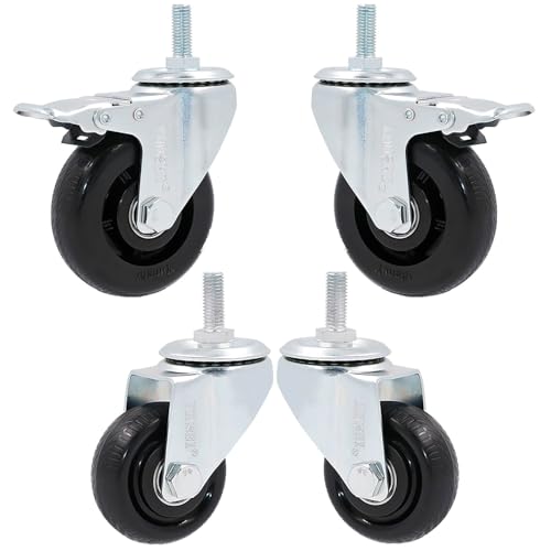 Aenmezen 4 3C` XCx LX^[ u[Lt ׏d300 kg M12*25mm lWt Xe LX^[ mCYȂ iC zC[ ؍ނ^CȂǏɓKp(2swivel+2with brake,125mm)