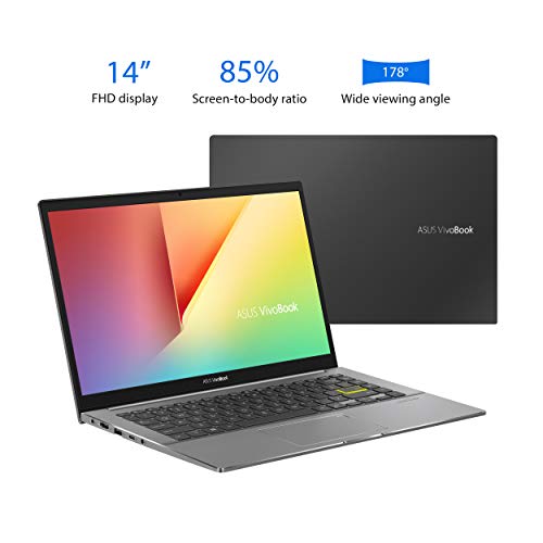 Asus Vivobook S14 S433 Thin And Light Laptop, 14” Fhd Display, Intel Core I5-1135G7 Cpu, 8Gb Ddr4 Ram, 512Gb Ssd, Thunderbolt 3, Wi-Fi 6, Windows 10, Ai Noise-Cancellation, Indie Black, S433Ea-Dh51 #TOP2
