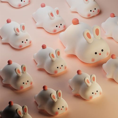 Lámpara de Mesa de Noche Conejo de Silicona Multicolor miniatura 6