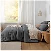 Bed, Cotton Comforter Set Queen Size - 100% Washed Cotton Comforter, Soft Bedding Compatible with All Seasons, 4 Pieces, MM-102