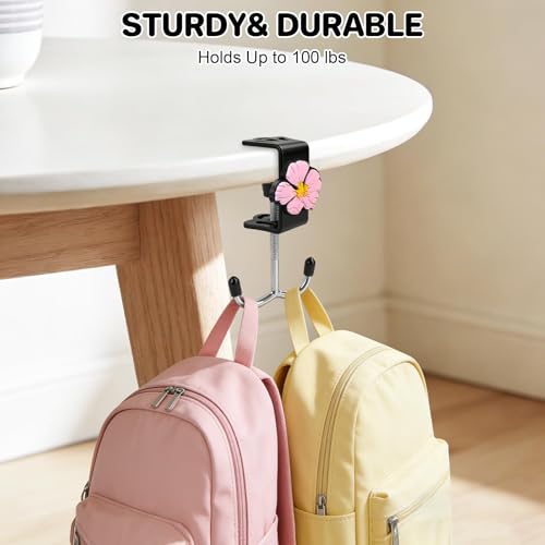 Image of 2Pcs Bag Holder Hook, Bag Holder, Purse Hook Portable for Handbags, Compact Bag Hanger Hook for Restaurant Tables, Secure Bag Hooks for Handbags and Purses, Durable Single Unit Design
