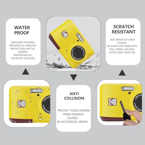 Funda de silicona para Kodak PIXPRO FZ45 color amarillo miniatura 4