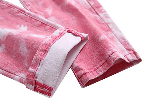 DANT BULUN Men's Fashion Casual Printed Jeans Stretch Skinny Denim Jogger Pants3