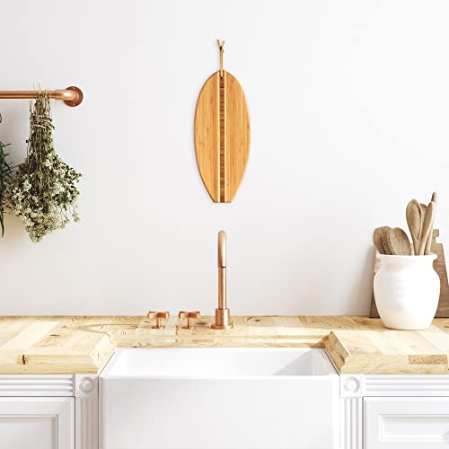 Totally Bamboo Lil' Surfer Surfboard Shaped Bamboo Serving And Cutting Board, 14-1/2" X 6", Brown #TOP4