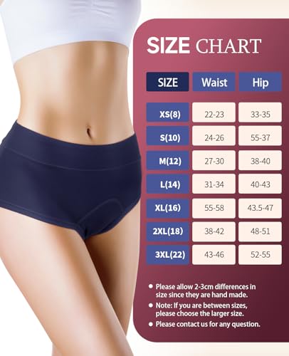 RFOGJV Periodenunterwäsche, Menstruationsunterwäsche Sichere Periodenunterwäsche 60ML | Nacht-Schutz Starke Blutung | 3er Set, 2XL