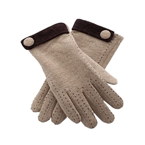 Guantes de terciopelo para mujer un regalo cálido de invierno con bordados elegantes