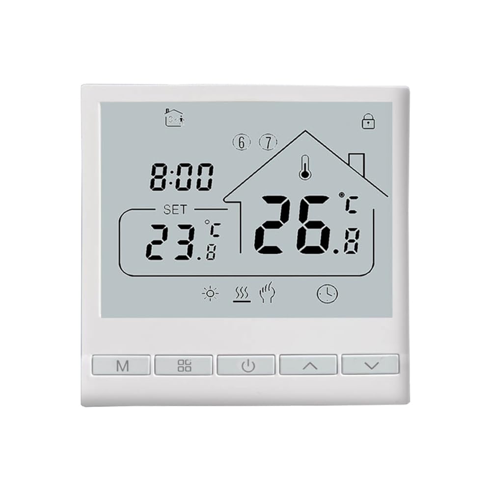 Smart Thermostat 5+2 Programmable 3A Water Heating Thermostat DIY Install LCD Display Smart Temperature Controller Digital Thermostat for Office/Home