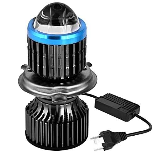 WESSER hjg Original Super Bright H4 Fitting LED Bike Headlight Bulb, Aviation Aluminium Body| Dual Color with Blinking | High and Low Beam | Lens Projector Headlamp with Cooling Fan (Pack of 1, 30W)-image-42