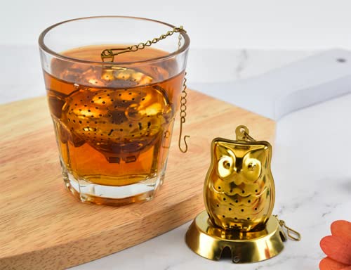 Kakeah Loose Leaf Tea Steeper, Tea Infusers For Loose Tea, Tea Filter With Chain And Drip Trays, Tea Strainer And Diffuser Set Stainless Steel Tea Ball（7Pcak） #TOP7