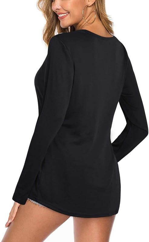 Image of Women's Regular Fit Pure Cotton Top - Elegant V-Neck with Mandarin Collar, Button-Front Design, Full Sleeves, Soft & Breathable Fabric for Stylish Casual Wear