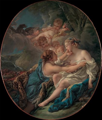Toile d'art abstrait Jupiter et Callisto impression premium