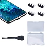4-in-1 USB C Type C Dust Plug Kit,Metal Anti Dust Charging Port Plug for iPhone Air 17 16 15 Pro Max/Samsung Galaxy S25-S20 A53 A13 A12 Note 20 10,Dustproof Cover Cap with Cleaning Brush&Storage Box