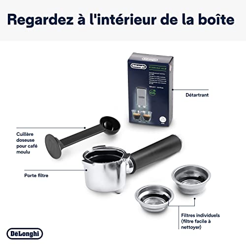 De'Longhi Dedica Style EC685.M, Machine à Expresso avec Buse à Mousse de Lait Professionnelle, Seulement 15 cm de Large, Réservoir de 1 L, Boîtier en Métal, Compatible avec les Dosettes E.S.E, Métal