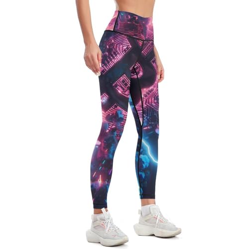 Electric Bitcoin Women's Yoga Pants High Waisted Leggings Casual Sweatpants Joggers Pants for Gym Workout - Image 3