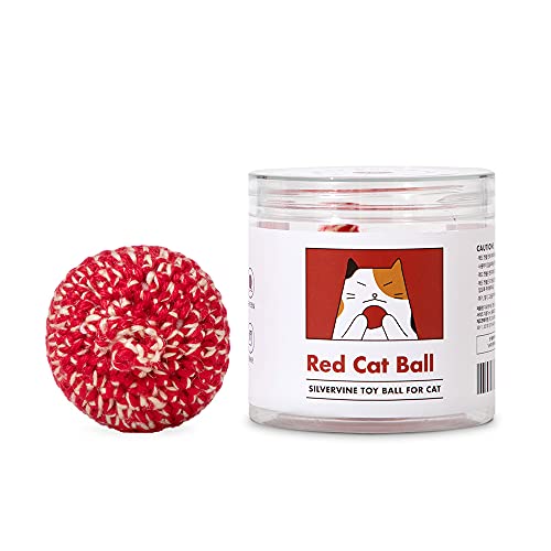 JAYU PET Red Cat Ball - Cat Toys Kitten Toys | Interactive Cat Toy | Catnip Toys | Cat Ball Toys | Cat Toys for Indoor Cats | Cat Balls | Catnip Ball Toy