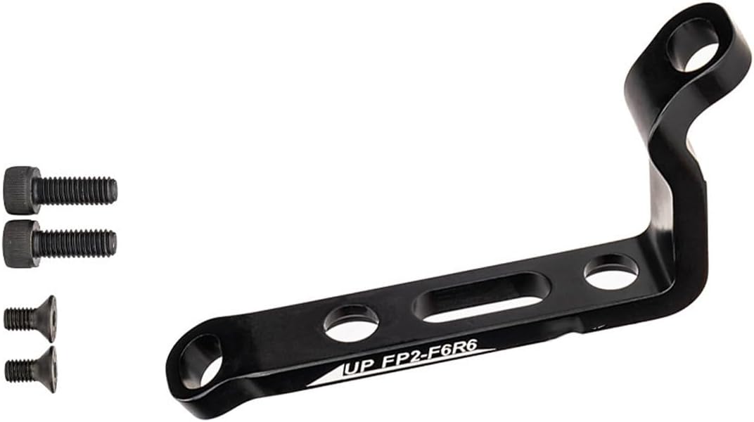 Aluminum Disc Brake Adapter, Disc Brake Adapter Replacement Adapter for Post to Flat Mount Caliper Mount – Universal for 160/180mm Discs (34/74mm Hole Spacing)