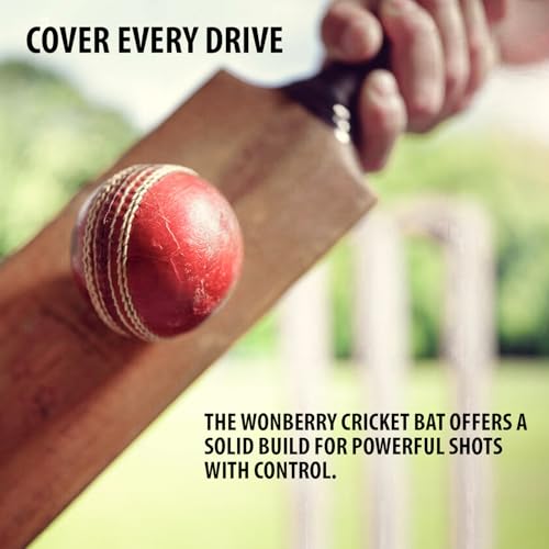 Image of Wonberry English Willow Cricket Bat Full Size SH 7+ Grains