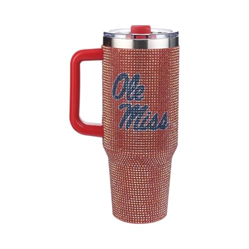 Image of The Memory Company Officially Licensed 40oz TC Bling Game Day Tumbler with Vintage Logo, University of Mississippi