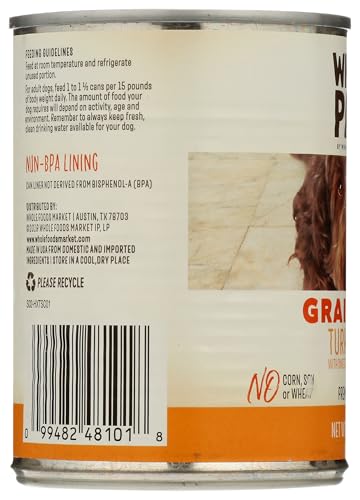 Image of Whole Paws, Grain-Free Wet Dog Food, Turkey Feast with Sweet Potato & Cranberries in Gravy, 13.2 Ounce