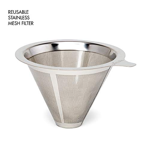 Primula – Cafeteira PPOCD-6701 de aço inoxidável, 1 xícara, 12 x 12 x 12 cm, preta