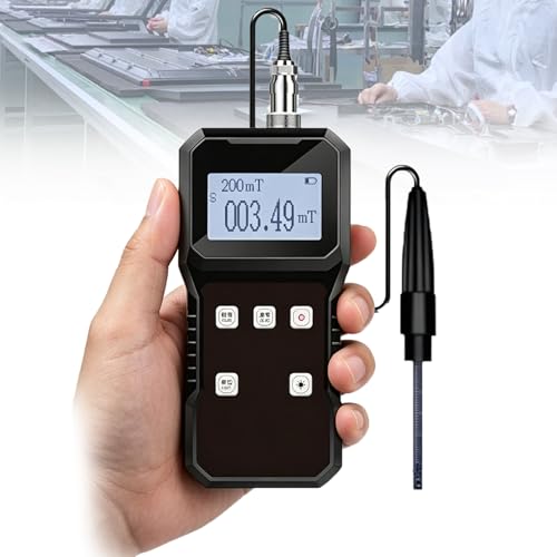 YXZQLOZ Gaussmeter digital de alta precisión, un medidor de fuerza de campo magnético de mano para mediciones magnéticas de superficie