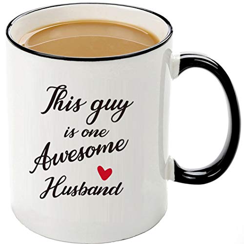 Limited Stock This Guy Is One Awesome Husband-11 OZ Coffee Mug,Unique Wedding Birthday Father's Day Gifts For Husband From Wife