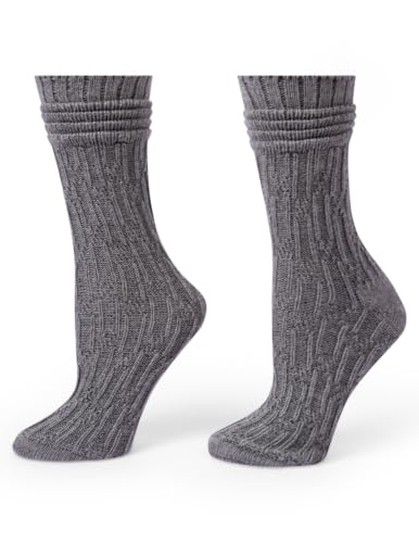 Image of HUE womens Crew Length Boot Socks, 2 Pair Pack