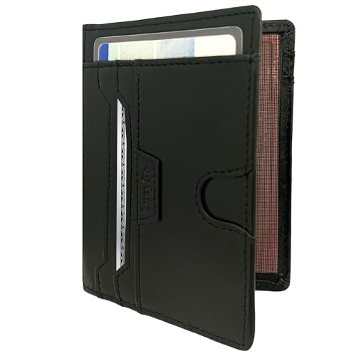 LuxyGo Porte Carte Bancaire Cuir Anti RFID/NFC