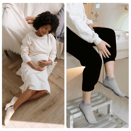 Hstyle 6 Pairs of Yoga Socks with Grips for Women and Men,Ideal for Ballet,Barefoot Workout,Pilates Grip Socks Non Slip Socks 6