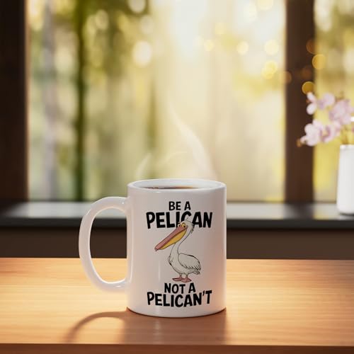 Taza cerámica Be A Pelican Not A Pelicant blanca 11 oz miniatura 3