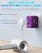 URJD Universal Travel Adapter with 3 USB-C + 2 USB-A Ports 30W Fast Charging, 2500W AC Outlet, International Power Adapter for Europe UK Japan, Travel Charger for Phones Laptop 200+ Countries (Purple)