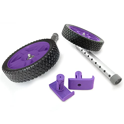Top Glides 8" Off-Road Walker Wheel Kits With Free Flexfit Universal Ski Glides (Purple) #TOP7