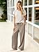 Glamaker Two Piece Sets for Women Going Out Summer Lounge Set Short Sleeve Pullover Tops Sweatpants 2025 Fashion Outfits Coffee grey M