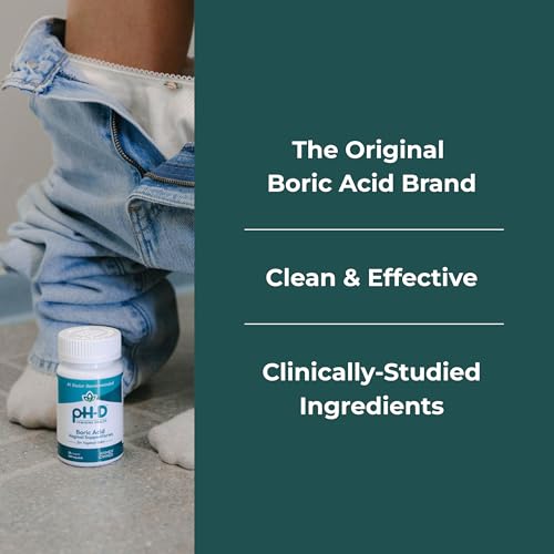 Image of pH-D Feminine Health Boric Acid Suppositories for Women, 600 mg, 24 Count | 600 mg Boric Acid, Woman Owned, Feminine Health Support, Helps Control Vaginal Odor
