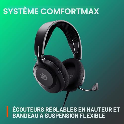 Casque de Jeu SteelSeries Arctis Nova 1 Audio Spatial 360° Ultra Léger - vue 9