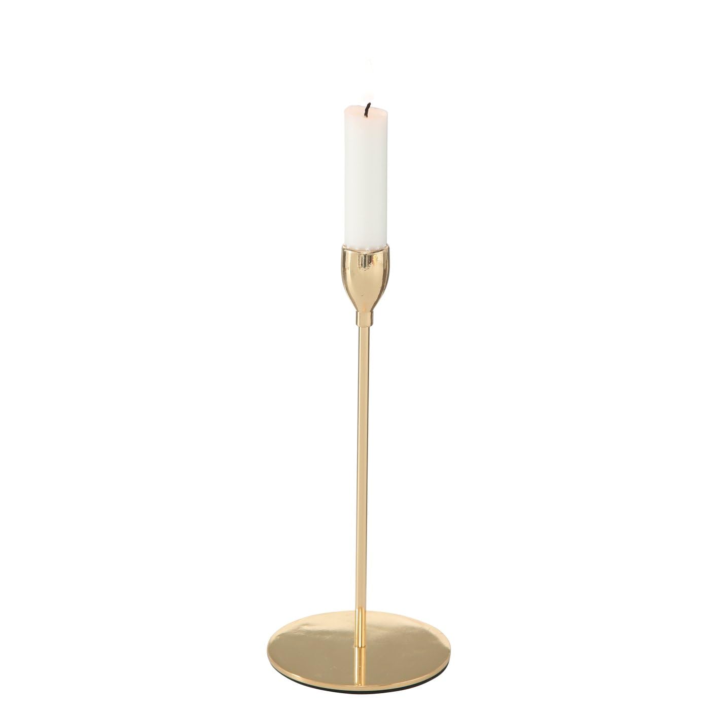 Goldixx Kerzenständer Set, 3-teilig, Metall Gold, 23/28/33 cm Höhe, Modern