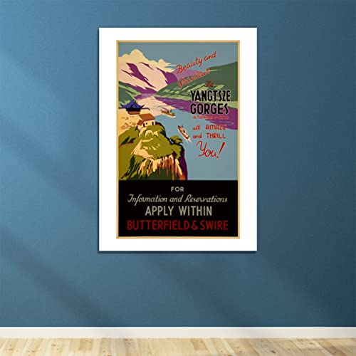 Poster de voyage Yangtze Gorges affiche encadrée pour s'évader au quotidien