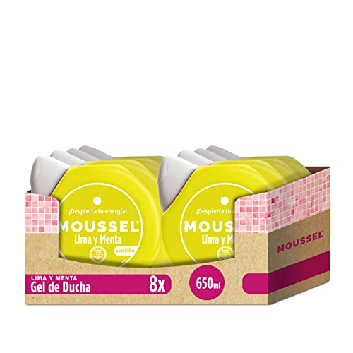 Moussel Gel de Ducha Revitalizante, con Lima y Menta, 650ml - Pack de 8 Cover