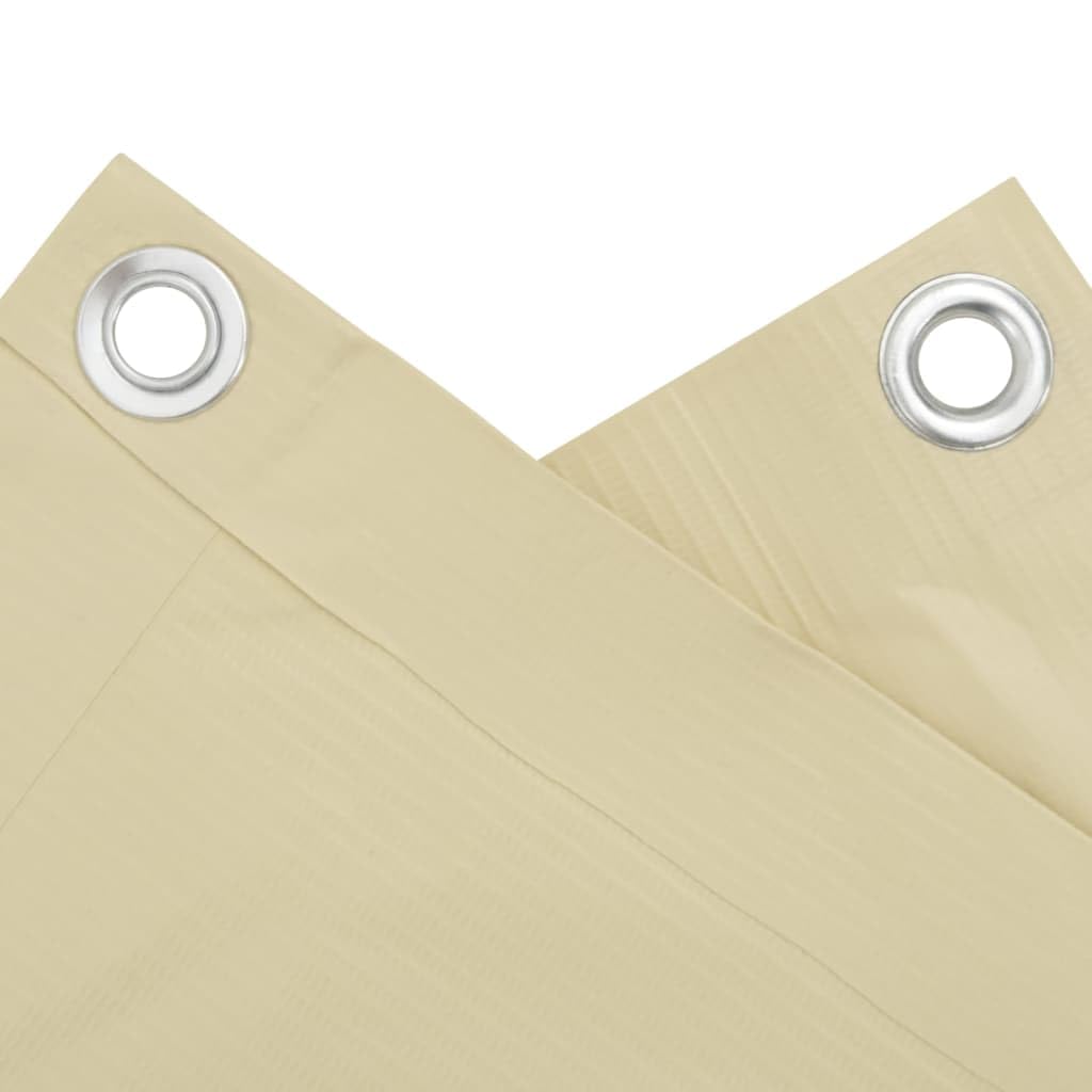 Kremowy parawan ogrodowy 600 x 90 cm z PVC, balkon parawan, zewnętrzny parawan, zewnętrzny parawan balkonowy, zewnętrzny parawan ogrodowy