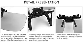 Polarised Clip On Sunglasses Flip Up Over Prescription Glasses Men Women|Anti Glare|100% UV400 Protection