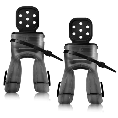 OVOVFANY 2Pack Scuba Diving Mouthpieces, Replacement Silicone Comfort Bite Customize Moldable Regulator Mouthpiece with Zip Tie Fits Most Standard Adults Diving Regulators (Transparent Black)