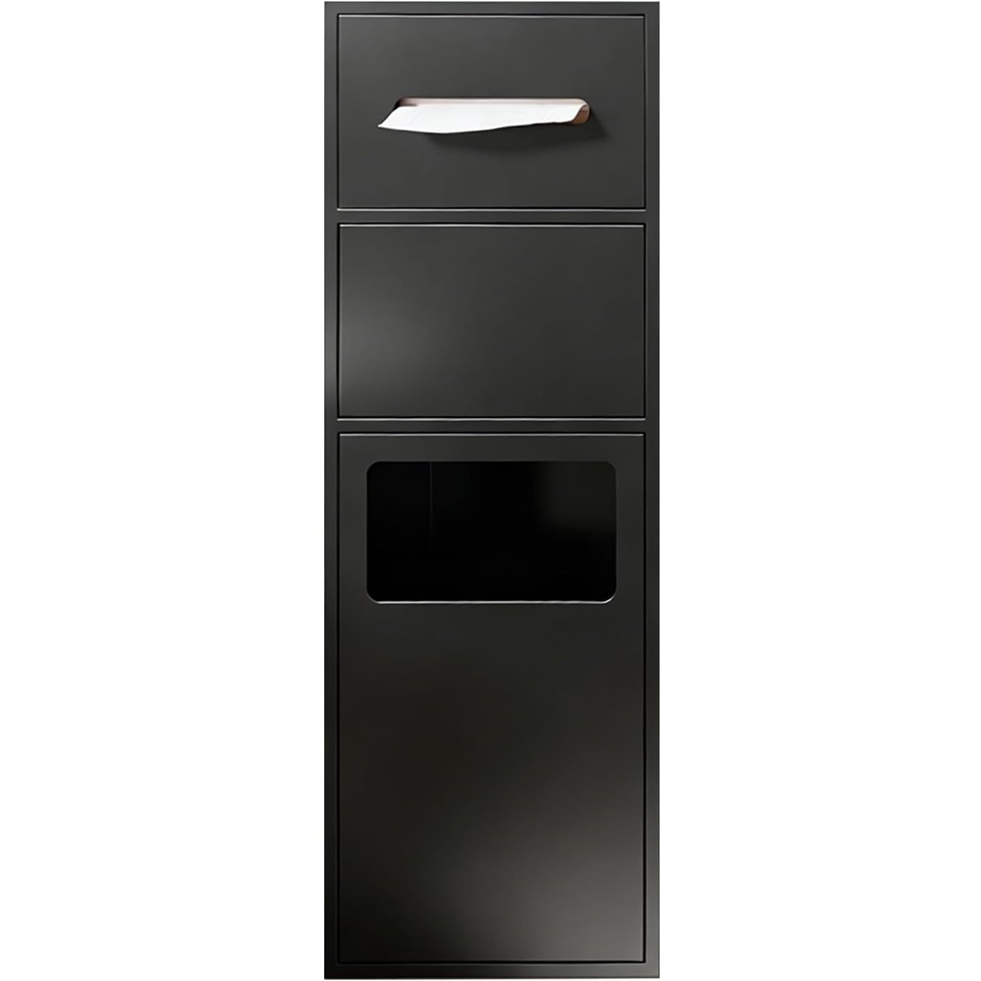 DLLDQBD Wall-Mounted Waterproof Shower, Stainless Steel Recessed Shelf nizer(Color:Black)