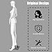 Giantex Female Mannequin Dress Form Display Manikin Torso Stand Realistic Metal Stand Plastic Detachable Clothing Full Body Mannequin W/Base White 5.8 FT, White